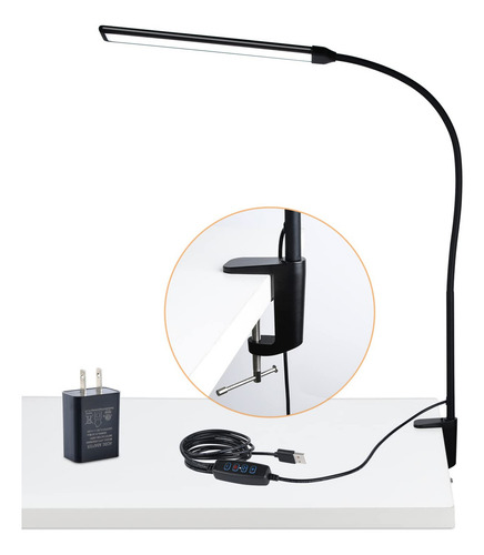 Lámpara De Escritorio Led, Abrazadera, Cuello Cisne Largo, 1