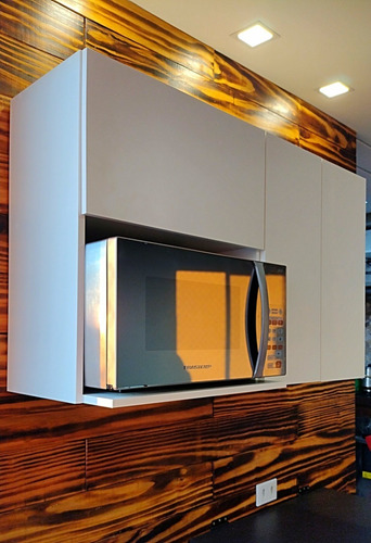 Armário Aéreo Nicho Multiuso Cozinha Suporte Micro Ondas Mdf Cor Branco