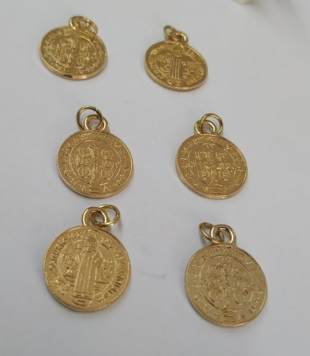 Medalla San Benito Chapa De Oro De 18 K Pieza