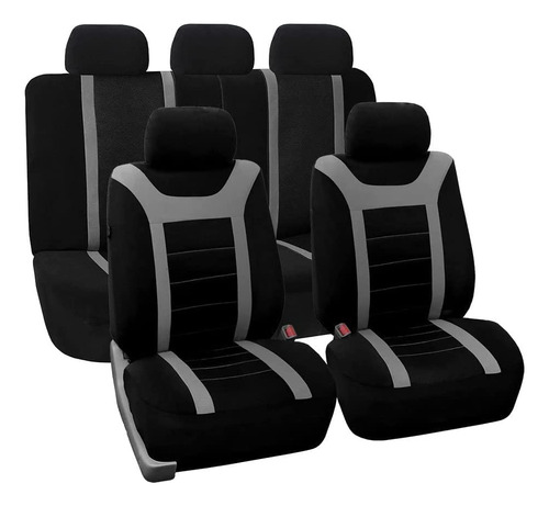 Fh Group Universal Fit Full Set Sports Fabric Car Seat Cover