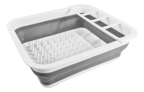 Escurridor Seca Platos Plegable Blanco Áncora Gris