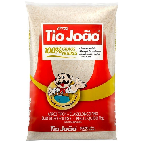 Imagem 1 de 1 de Arroz Polido Tipo 1 Tio João 1kg Tio João