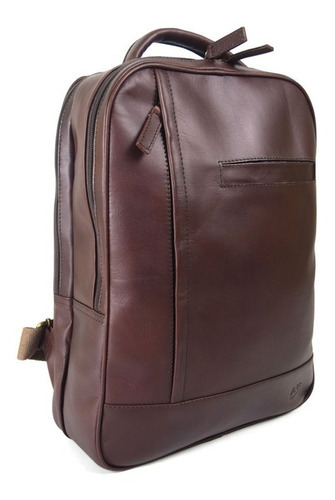 Back Pack Grande Ag Leather 100% Piel Marrón