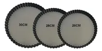 Comprar Pack X3 Moldes Desmontables Tartaletas Molde Desmontable Tarta 26 28 30cm Insumos Reposteria Molde Pie Limon Pasteleriacl