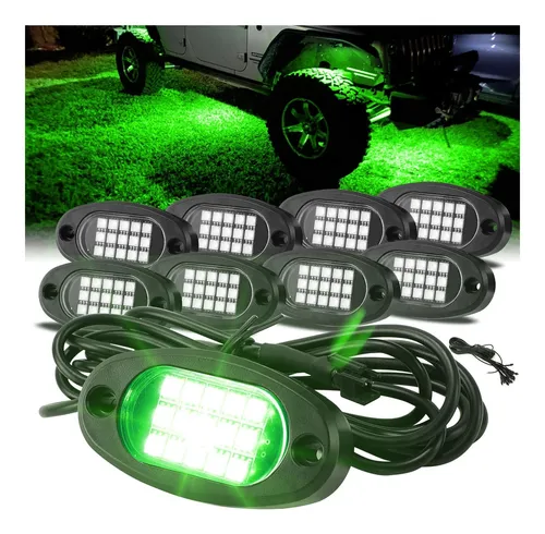 Winunite 8 Vainas Rápidas Conecte Las Luces De Roca Verde, 4