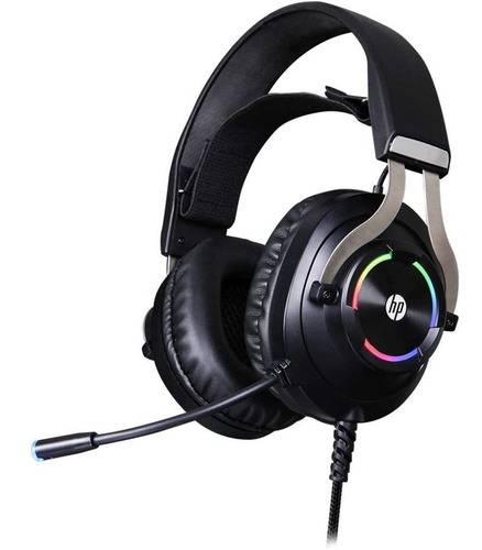 Auriculares Gamer Hp H360gs Pc Con Micrófono Usb Luz Led Rgb