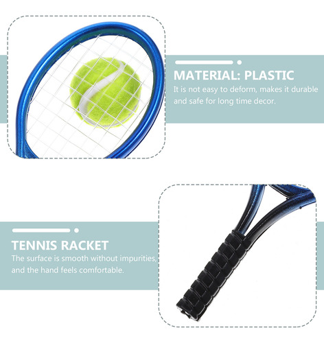 1 Juego De Raquetas De Tenis Mini House Y Modelo Mini