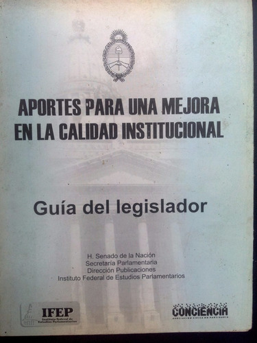 Aporte Para Mejora Calidad Institucional Guía Del Legislador