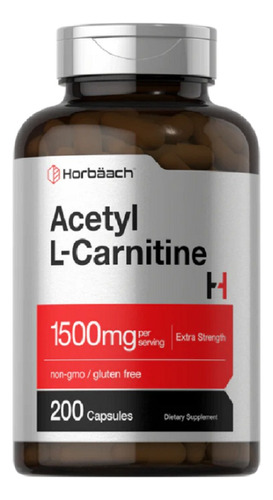 Acetyl Acetil L-carnitina X 1500mg Hcl X 200 Caps | Horbaach