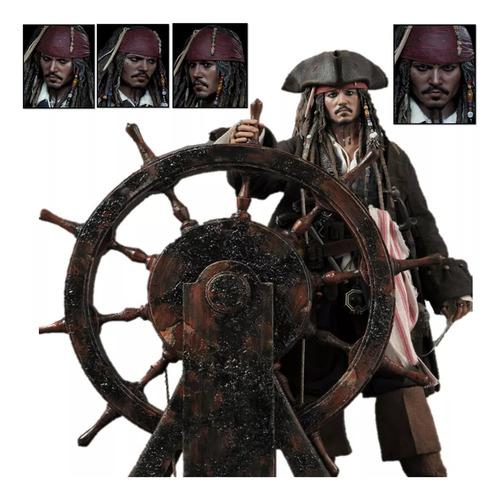 Boneco Jack Sparrow Action Figure Piratas Do Caribe Hot Toys