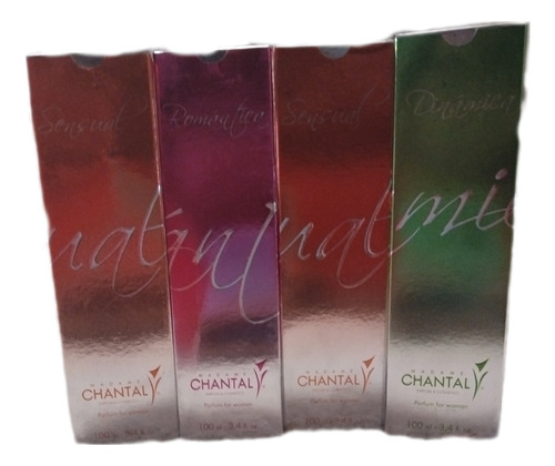 Paquete De 4 Perfumes Dama Madame Chantal 