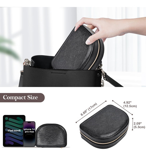 Joyero Procase, Tamaño Viaje, Piel Sintética Con Forma De Co