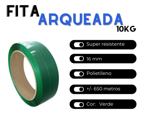 Fita De Arquear Pet 16mm 10kg Oferta Especial