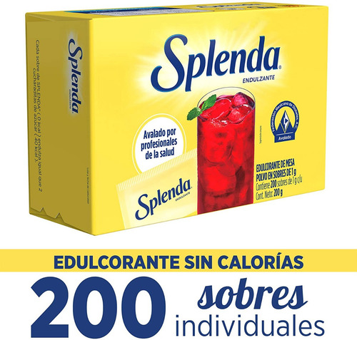 Endulzante Splenda Original En Polvo Caja 200 Sobres 200 G