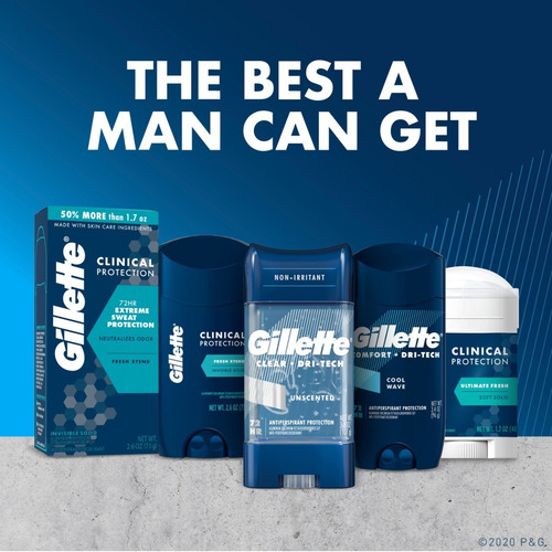 Imagen 6 de 7 de Desodorante Gillette Gel Cool Wave Barra Larga Duracion 72h