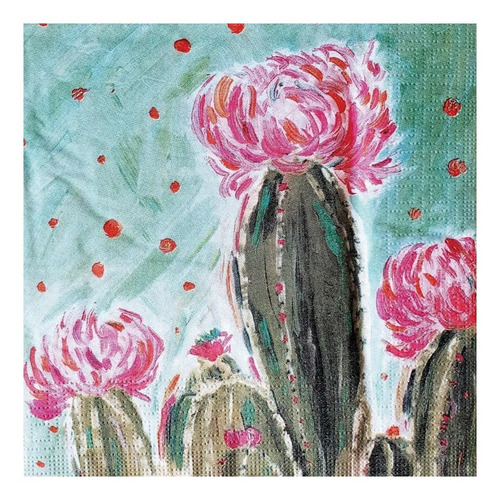 Imagen 3 de 6 de Servilletas Decoupage Set Cactus Laura Craft