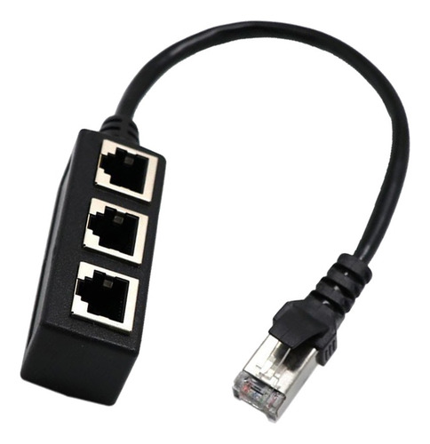 1 Pieza Adaptador Divisor Rj45 De Alambre Núcleo Chapado En