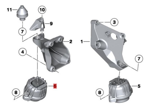 . Soporte De Motor Izquierdo S922116787657 Para F20 F21 F22