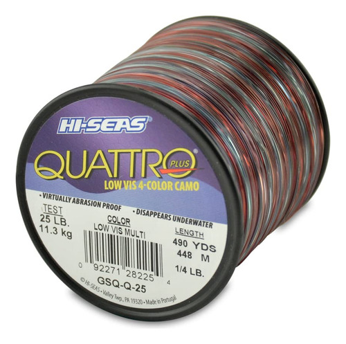 Hi-seas Quattro Cuerda De Monofilamento, Camuflaje, 490 Yard