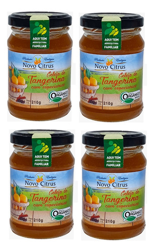 4 Geléia De Tangerina Especiarias Orgânica Novo Citrus
