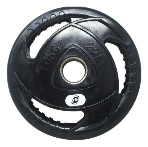 Disco Olímpico 10kg Forrado Caucho Barras Pesas Gym Sportfit