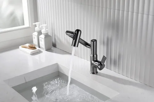 Grifo De Baño Lefton Bf2204-2 Con Pantalla De Temperatura