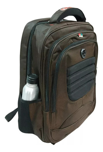 Mochila Porta Notebook Laptop Urbana Reforzada Color Oxido Diseño De La Tela Lisa