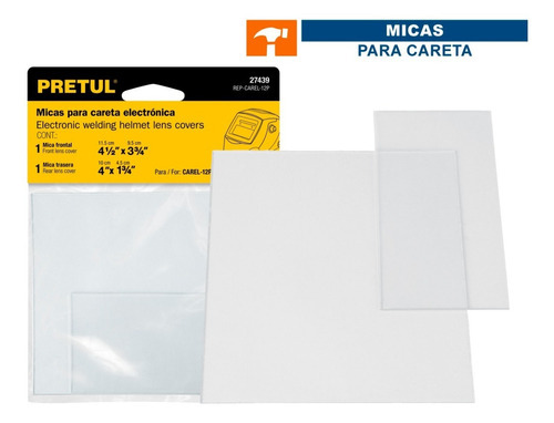 Repuesto De Micas Para Careta Carel-12p, Pretul Color Transparente