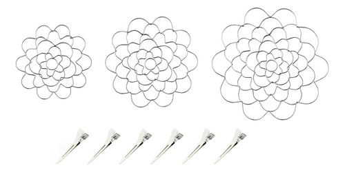 Pack De 3 Arreglos Florales De Acero Inoxidable Iron Art De