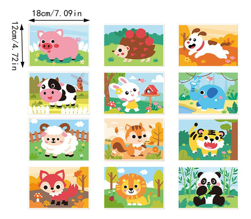X Hojas De Pegatinas Preescolar Pegatina De Animales 3d