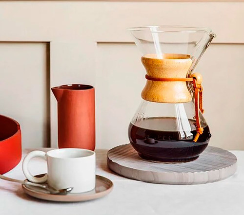 Cafetera De Goteo Chemex 800ml Con Filtro En Acero Inox