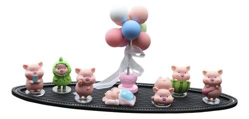 Juego De Figuritas De Cerdo, Esculturas Conjunto De Globos