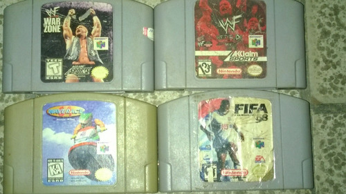 Fitas Nintendo 64 Wf Attitude Wf War Zone Fifa 98 Wave Race