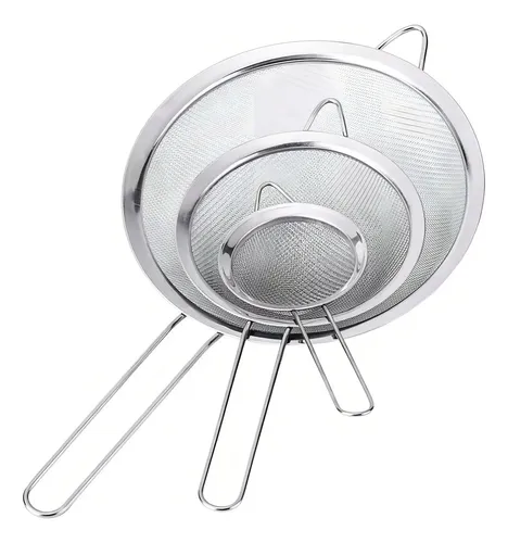 Jogo 3 Peneiras P M G em Casa Tem Aço Inox Luxo Utensílios de Cozinha — R$ 19,00 em Mercado Livre, 50% OFF