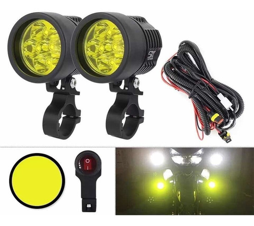 Kit Faros Auxiliar Bmw Ducati Honda Triumph Yamaha Led Luz