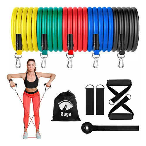 Ligas De Resistencia Raganet Para Pilates Y Gimnasio Multicolor