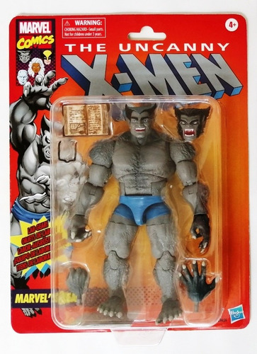 Marvel Legends X-men Beast (gris) The Uncanny Retro Hasbro (Usado)