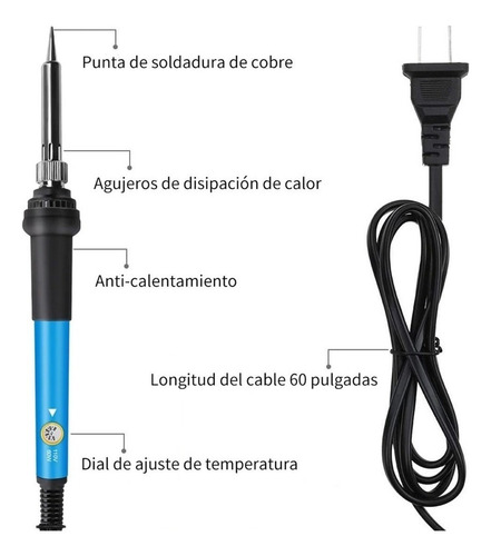 . Kit De Soldador Electrónico Con Multímetro Digital.