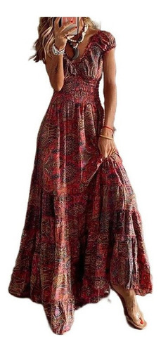 Vestidos Elegantes Largos Vintage Maxi Casual Mujer Verano