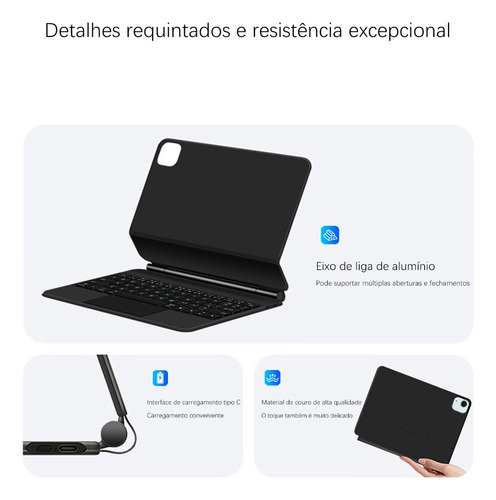 Z Funda Con Teclado Magic Keyboard Para iPad Air 11 M2 2024