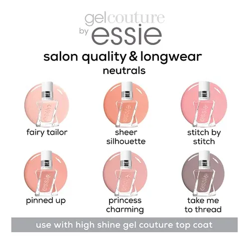 Capa Superior Essie Gel Couture Con Acabado De Grado Platino