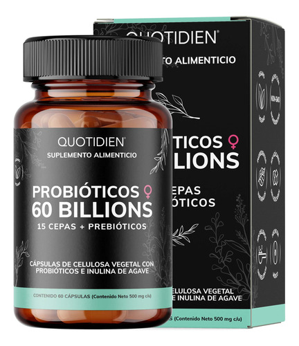 Probioticos 60 Billion + Prebióticos  - 60 Cápsulas