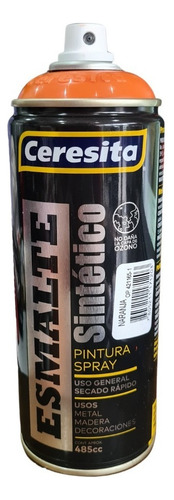 Spray Aerosol Ceresita Esm. Sintético Secado Rápido 440 C.c. Color Naranja