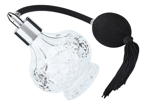Botella De Spray, Perfume De Vidrio Retro, Borla Recargable,