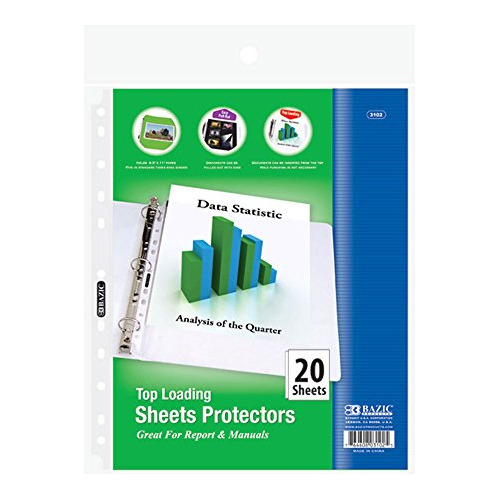 Bazic Top Loading Sheet Protectors (20/pack) - Protecto...