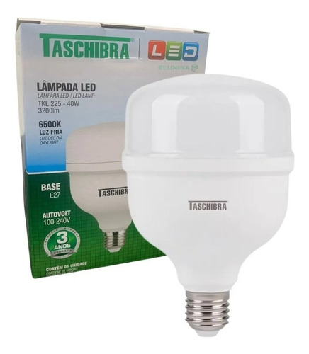 Lampada High Led 40w E27 Alta Potencia Forte Taschibra