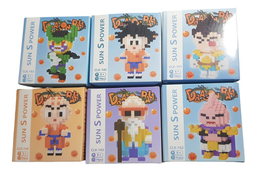 Dragon Ball Set6 Micro Bloques Armables Colección Dragonball