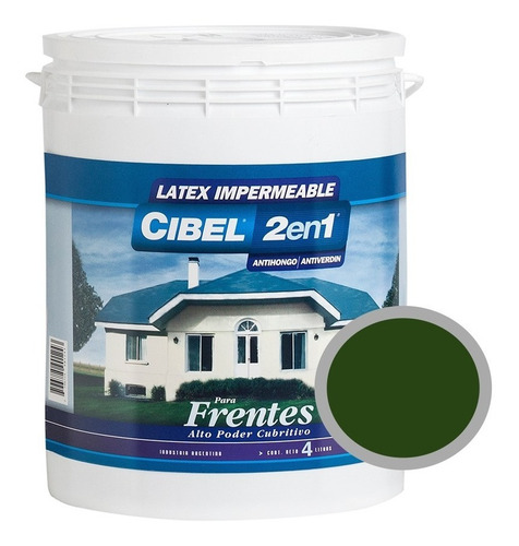 Latex Frentes Colores 2en1 Cibel Exterior Impermeable 4 Lts