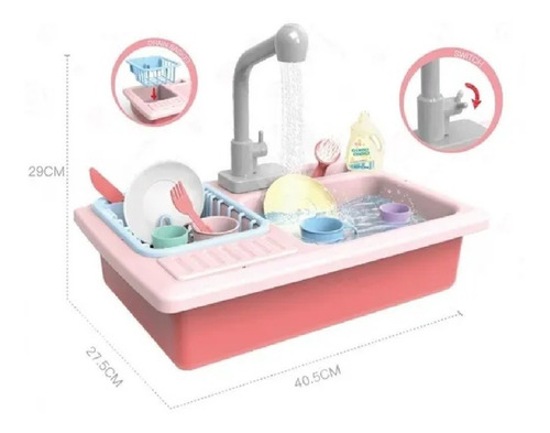 Imagen 1 de 1 de Fregadero De Cocina Para Lavar Platos Canilla Agua Juego