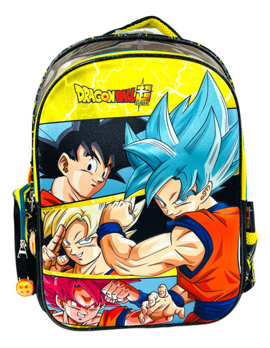 Mochila Dragon Ball Super, Goku, Vegeta Primaria Original M2